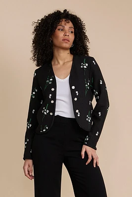 Short jacket with embroidery