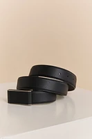 Ceinture en cuir avec plaque