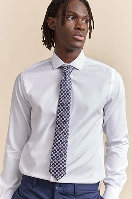 Micro pattern silk jacquard tie