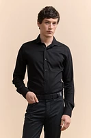 Extra-fitted non-iron textured shirt