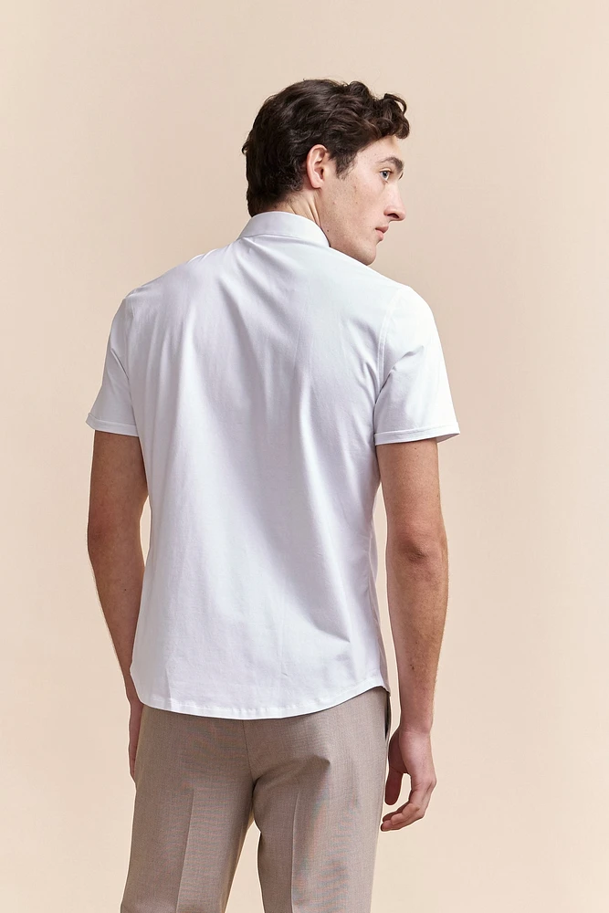 Chemise dos jersey ajustée