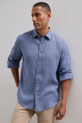 Chemise de lin semi-ajustée