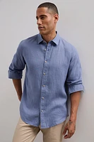 Chemise de lin semi-ajustée