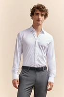 Extra-fitted plain jersey shirt