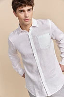 Chemise semi-ajustée en lin