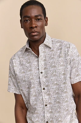 Chemise à imprimé abstrait