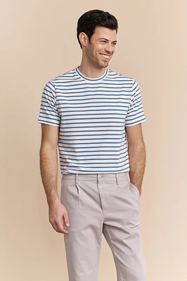 Stripe crew neck T-shirt