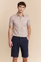 Mercerized jersey polo