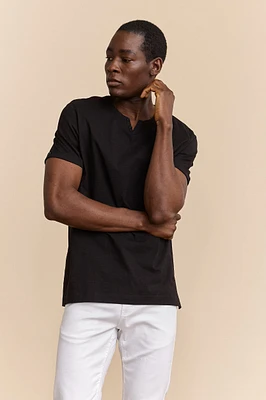 Mercerized slub jersey t-shirt