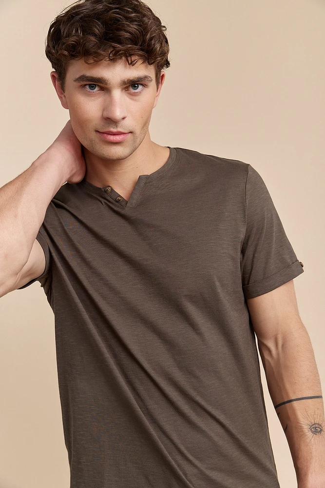 T-shirt en jersey mercerisé