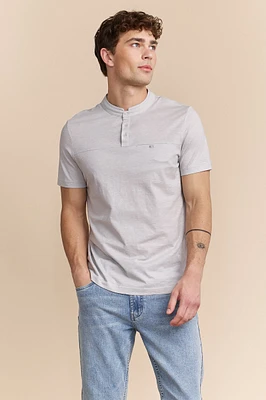 T-shirt henley avec poche
