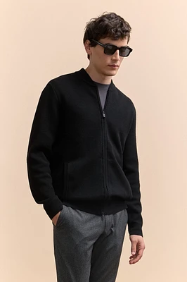 Blouson en maille texturée