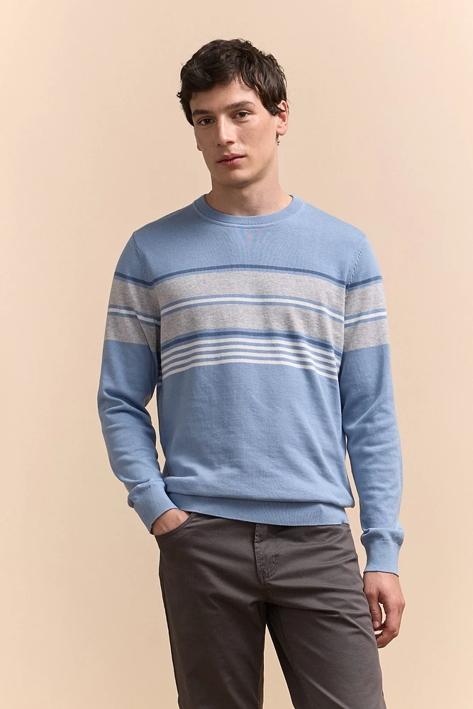 Stripes blocking sweater