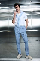Pantalon étroit à carreaux
