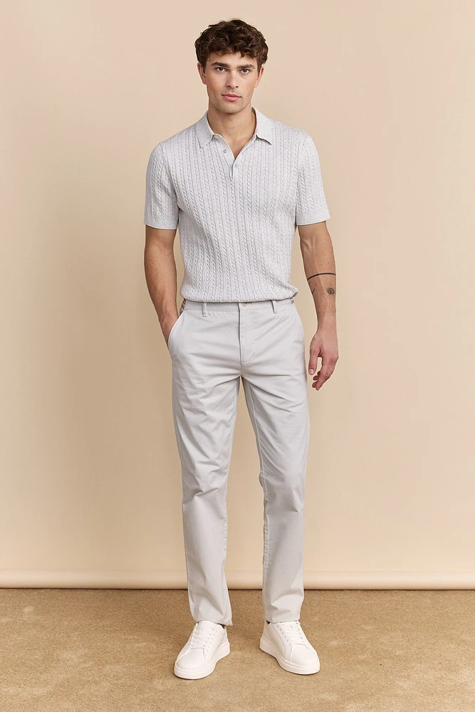 Pantalon étroit à côté élastique