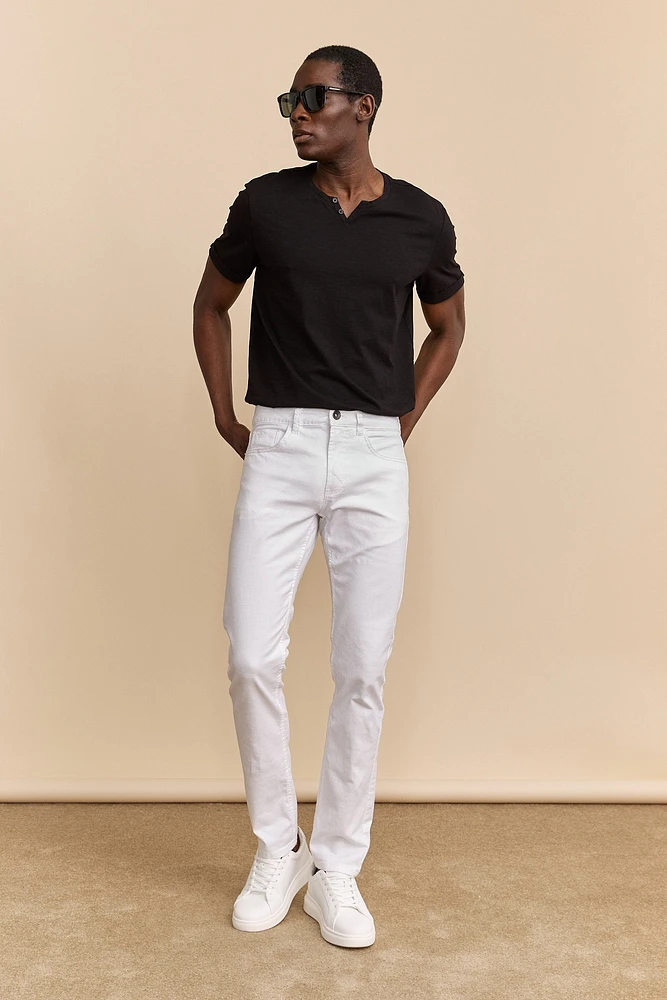 Pantalon blanc coupe étroite
