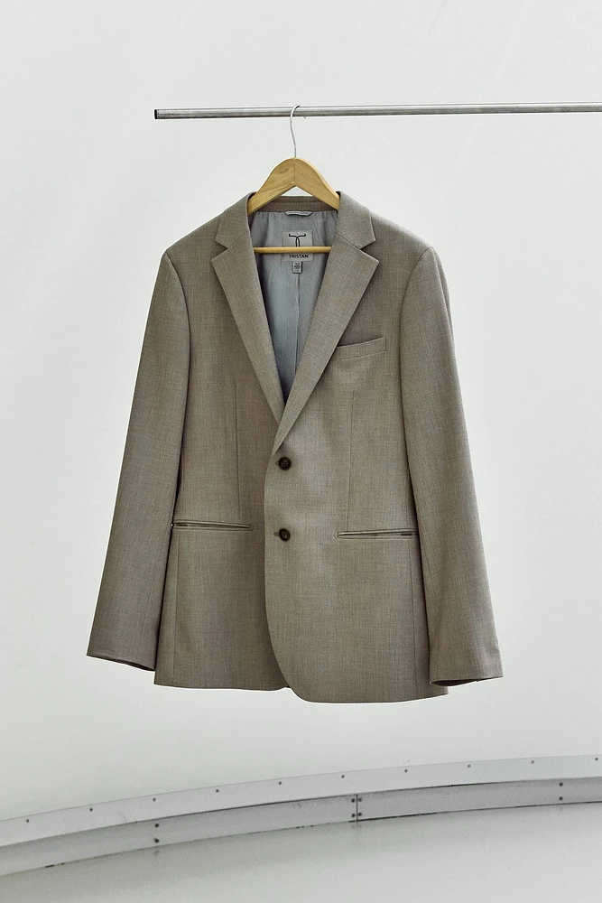 Textured extra-fitted blazer