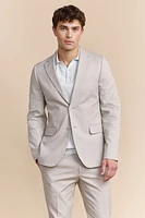 Solid colour extra-fitted blazer