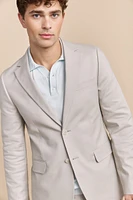 Solid colour extra-fitted blazer