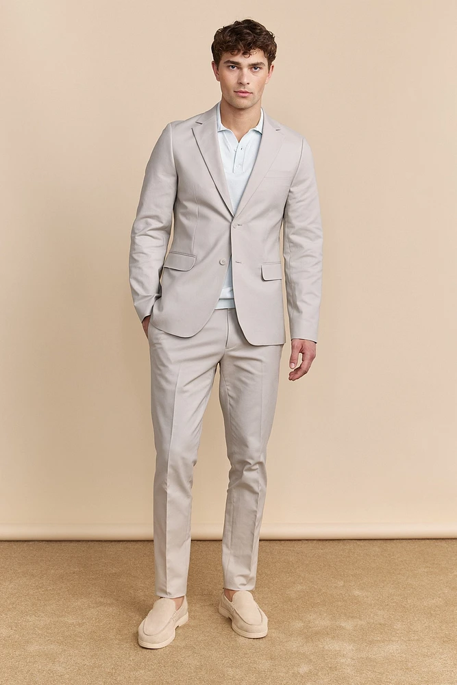 Solid colour extra-fitted blazer