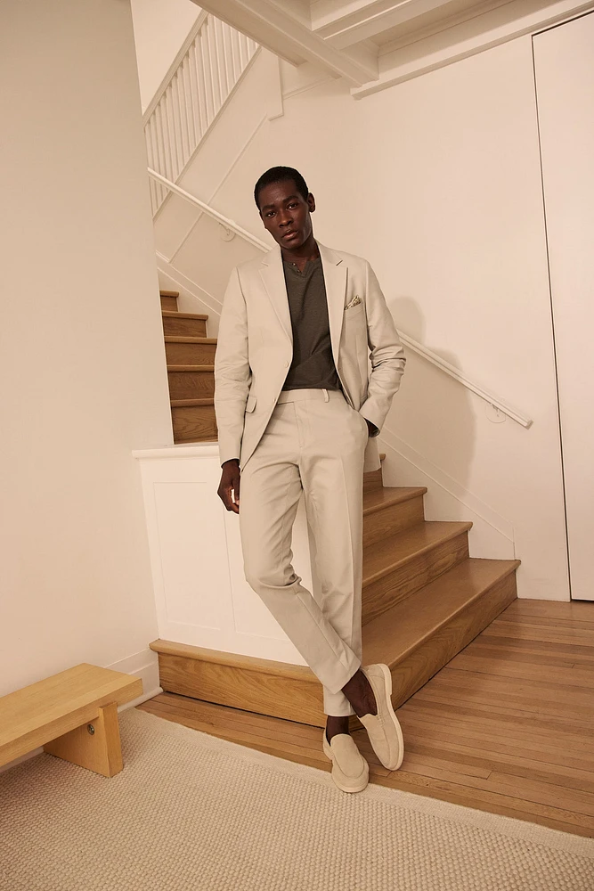 Solid colour extra-fitted blazer