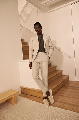 Solid colour extra-fitted blazer