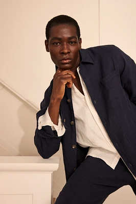Linen overshirt
