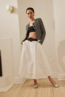 Jupe popeline à taille élastique