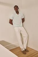 Linen pant with elastic sides