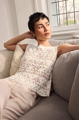 White crochet top