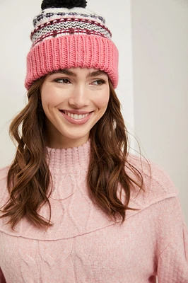 Hat with pompom