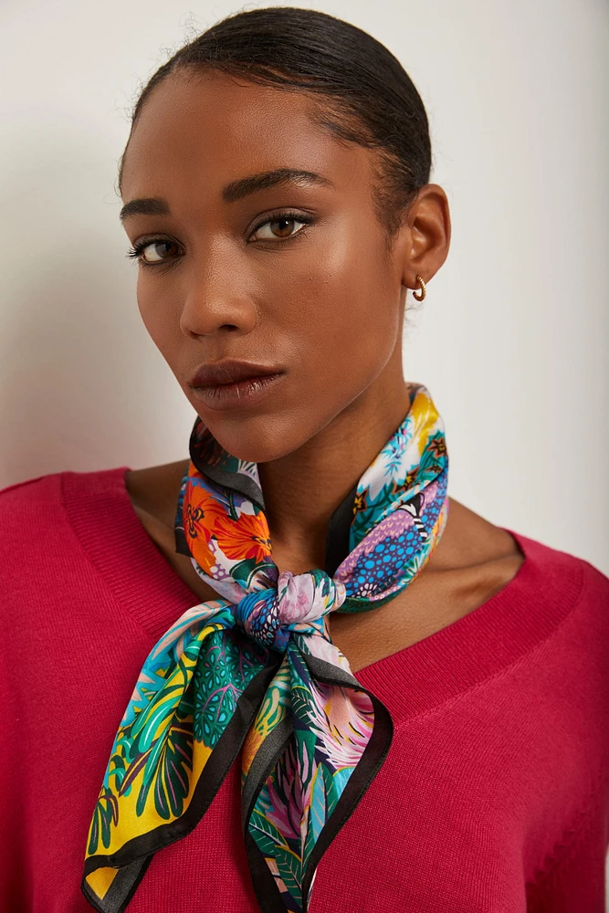 Colourful silk scarf