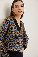 Leopard top with sequins