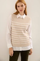 Crew neck Sleeveless Sweater