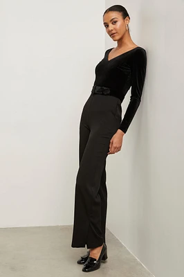 Jumpsuit with velvet top