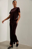 Pantalon en velours à taille élastique