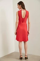 Robe en maille évasée à dos ouvert