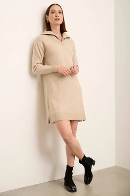 Knit Dress With Mock Neck