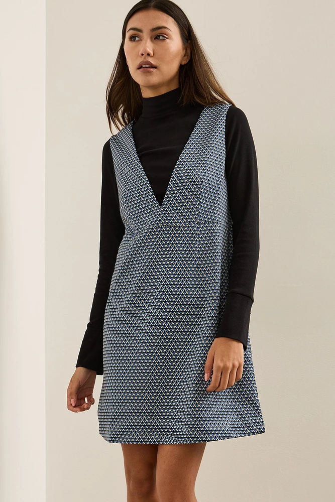 Jacquard A line Layering Dress