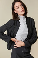 Basic bomber jacket with rib collar