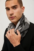 Lozenges design brushed scarf