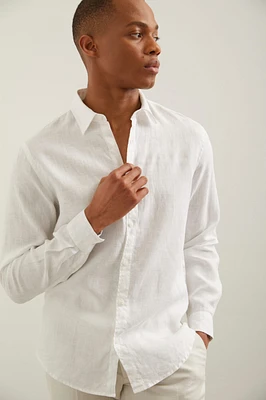Chemise semi-ajustée en lin