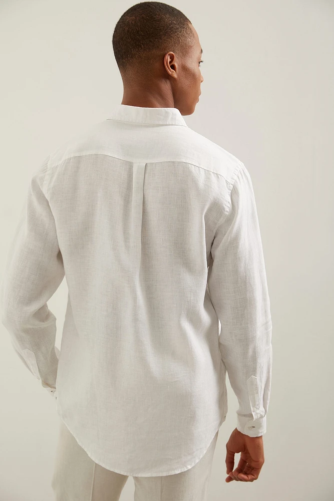 Chemise semi-ajustée en lin