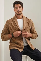 Cable knitted cardigan