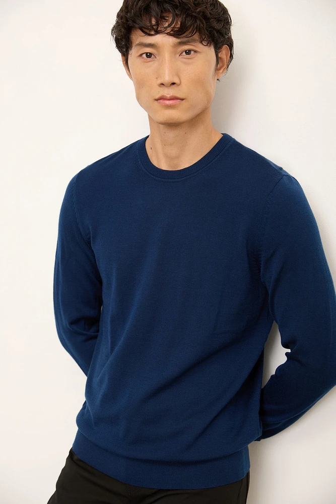 Merino Wool Crew Neck Sweater