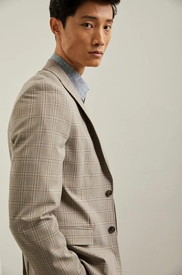 Check fitted blazer