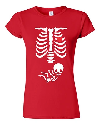 T-shirt femme SQUELETTE BÉBÉ ENCEINTE - col rond