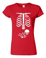 T-shirt femme SQUELETTE BÉBÉ ENCEINTE - col rond