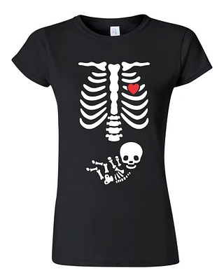 PREGNANT BABY SKELLETON WOMEN\'S T-shirt - Women's Round-neck