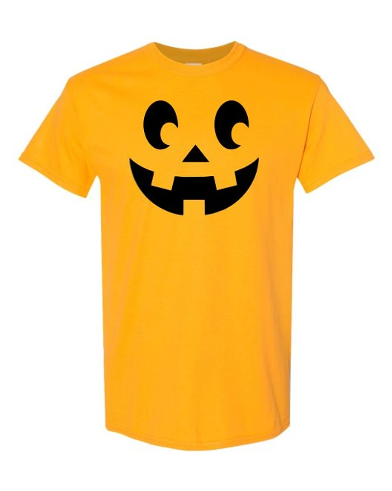 T-shirt CITROUILLE HALLOWEEN adulte LOGO NOIR - col rond